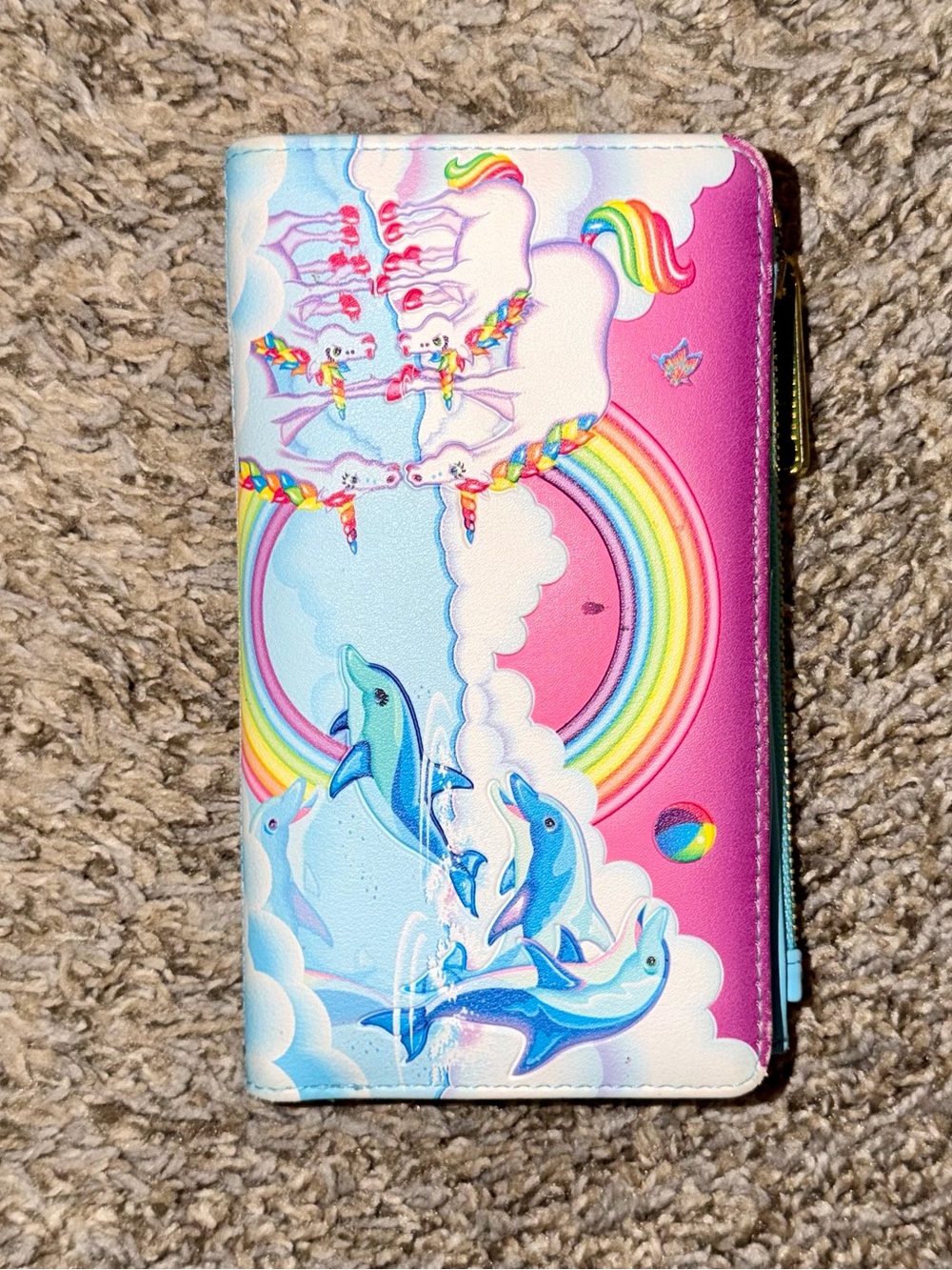 Loungefly Pink and Blue Rainbow Hearts Wallet - Picture 5 of 5